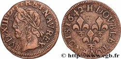 LOUIS XIII  Double tournois, type de Warin 1642 La Rochelle