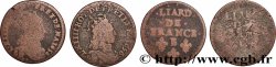 LOUIS XIV &nbsp;THE SUN KING&nbsp; Liard de cuivre “à la tête couronnée”, lot de 2 ex. n.d. Ateliers divers