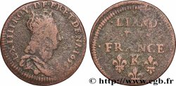 LOUIS XIV &nbsp;THE SUN KING&nbsp; Liard de cuivre, 2e type 1656 Bordeaux