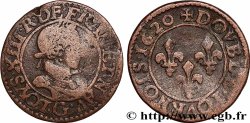 LOUIS XIII  Double tournois, type 2 de Poitiers 1620 Poitiers