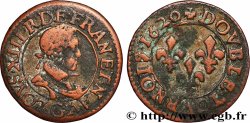LOUIS XIII  Double tournois, type 2 de Poitiers 1620 Poitiers
