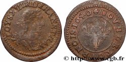 LOUIS XIII  Double tournois au grand buste viril drapé 1640 Ateliers de l’axe Loire-Rhône