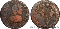 LOUIS XIII  Double tournois, type 8 1637 Bordeaux