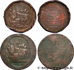 REVOLUTION COINAGE Monneron de 5 sols au serment, lot de 2 ex. 1792 