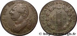 LOUIS XVI 12 deniers dit &nbsp;au faisceau&nbsp;, type FRANCOIS 1792 Lyon