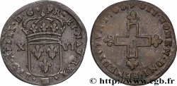 LOUIS XIV LE GRAND OU LE ROI SOLEIL XVI deniers 1708 Strasbourg