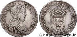LOUIS XIV &nbsp;THE SUN KING&nbsp; Demi-écu, portrait à la mèche longue 1647 Paris XF/AU