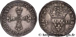 LOUIS XIV LE GRAND OU LE ROI SOLEIL Quart d&nbsp;écu, titulature côté croix 1644 Toulouse