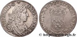 LOUIS XIV &nbsp;THE SUN KING&nbsp; Demi-écu, portrait apollinien 1672 Paris
