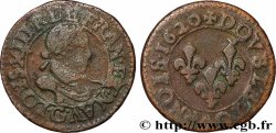 LOUIS XIII  Double tournois, type 2 de Poitiers 1620 Poitiers
