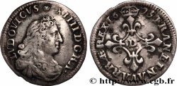 LOUIS XIV &nbsp;THE SUN KING&nbsp; Quatre sols à la croix formée de lis 1675 Lyon ou Vimy-en-Lyonnais