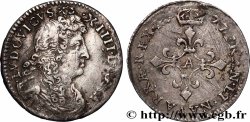 LOUIS XIV LE GRAND OU LE ROI SOLEIL Quatre sols à la croix formée de lis 1677 Vimy-en-Lyonnais (actuellement Neuville-sur-Saône)