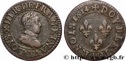 LOUIS XIII  Double tournois, type 1 1614 Paris, Moulin du Louvre