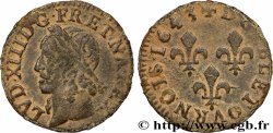 LOUIS XIII  Double tournois à la vieille tête, type de Warin 1643 Atelier indéterminé