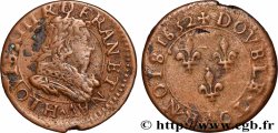 LOUIS XIII  Double tournois, type 1 1632 La Rochelle