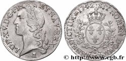 LOUIS XV DIT LE BIEN AIMÉ Écu aux branches d’olivier, tête ceinte d’un bandeau 1742 Nantes