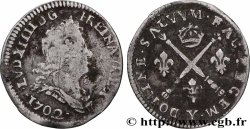 LOUIS XIV LE GRAND OU LE ROI SOLEIL Cinq sols aux insignes 1702 Bourges