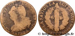 LOUIS XVI (MONARQUE CONSTITUTIONNEL)  6 deniers dit &nbsp;au faisceau&nbsp;, type FRANÇOIS 1792 Limoges