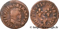 LOUIS XIII LE JUSTE Double tournois de Lyon, type 1 1615 Lyon