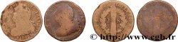 LOUIS XVI 2 sols dit &nbsp;au faisceau&nbsp;, types divers, lot de 2 ex. n.d. Ateliers divers
