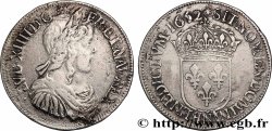 LOUIS XIV &nbsp;THE SUN KING&nbsp; Demi-écu, portrait à la mèche longue 1652 Montpellier