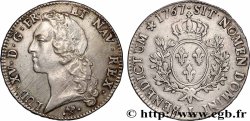 LOUIS XV &nbsp;THE WELL-BELOVED&nbsp; Écu aux branches d’olivier, tête ceinte d’un bandeau 1767 Bayonne XF/AU