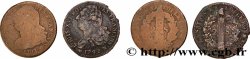 LOUIS XVI 2 sols dit &nbsp;au faisceau&nbsp;, types divers, lot de 2 ex. n.d. Ateliers divers
