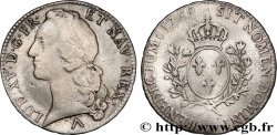 LOUIS XV THE BELOVED Écu aux branches d’olivier, tête ceinte d’un bandeau 1759 Lille VF