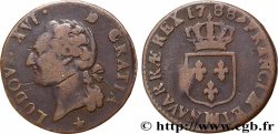 LOUIS XVI Demi-sol dit &nbsp;à l&nbsp;écu&nbsp; 1788 Marseille