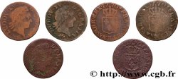LOUIS XV &nbsp;THE WELL-BELOVED&nbsp; Liard dit “à la vieille tête”, lot de 3 ex. n.d. Ateliers divers