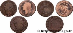 LOUIS XVI Demi-sol dit &nbsp;à l&nbsp;écu&nbsp;, lot de 3 ex. n.d. Ateliers divers