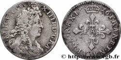 LOUIS XIV &nbsp;THE SUN KING&nbsp; Quatre sols à la croix formée de lis 1676 Vimy-en-Lyonnais (actuellement Neuville-sur-Saône)
