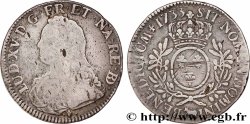 LOUIS XV DIT LE BIEN AIMÉ Écu aux branches d&nbsp;olivier, buste habillé 1733 Pau