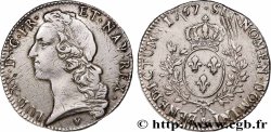 LOUIS XV THE BELOVED Écu aux branches d’olivier, tête ceinte d’un bandeau 1767 Aix-en-Provence