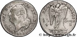 LOUIS XVI 15 sols dit &nbsp;au génie&nbsp;, type FRANCOIS 1791 Limoges