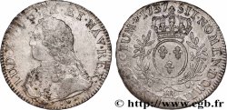 LOUIS XV THE BELOVED Écu aux branches d&nbsp;olivier, buste habillé 1737 Strasbourg