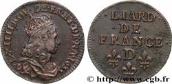 LOUIS XIV LE GRAND OU LE ROI SOLEIL Liard de cuivre, 2e type 1655 Vimy-en-Lyonnais (actuellement Neuville-sur-Saône)