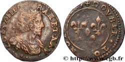 LOUIS XIII  Double tournois au grand buste viril drapé s.m. Ateliers de l’axe Loire-Rhône