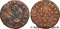 LOUIS XIII  Double tournois, type 4 de Villeneuve 1626 Saint-André de Villeneuve-lès-Avignon
