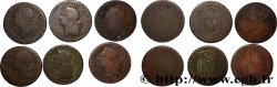 LOUIS XVI Sol dit &nbsp;à l&nbsp;écu&nbsp;, lot de 6 ex. n.d. Ateliers divers