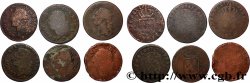 LOUIS XVI Sol dit &nbsp;à l&nbsp;écu&nbsp;, lot de 6 ex. n.d. Ateliers divers