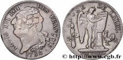 LOUIS XVI (MONARQUE CONSTITUTIONNEL) Écu au génie 1792 Paris