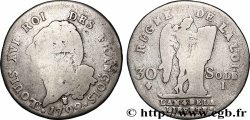 LOUIS XVI 30 sols dit &nbsp;au génie&nbsp;, type FRANÇOIS 1792 Limoges
