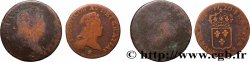 LOUIS XV &nbsp;THE WELL-BELOVED&nbsp; Sol et demi-sol au buste enfantin, lot de 2 ex. n.d. Ateliers divers