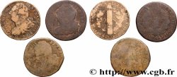 LOUIS XVI 2 sols dit &nbsp;au faisceau&nbsp;, types divers, lot de 3 ex. n.d. Ateliers divers