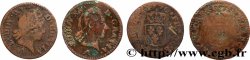 LOUIS XV &nbsp;THE WELL-BELOVED&nbsp; Liard dit “à la vieille tête”, lot de 2 ex. n.d. Ateliers divers