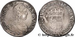 LOUIS XIV &nbsp;THE SUN KING&nbsp; Écu de Navarre, portrait à la mèche longue 1660 Saint-Palais AU/XF