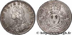 LOUIS XV &nbsp;THE WELL-BELOVED&nbsp; Écu aux branches d&nbsp;olivier, buste habillé 1727 Reims VF/XF