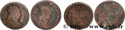 LOUIS XIV &nbsp;THE SUN KING&nbsp; Liard de cuivre “à la tête couronnée”, lot de 2 ex. n.d. Ateliers divers