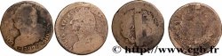 LOUIS XVI 2 sols dit &nbsp;au faisceau&nbsp;, types divers, lot de 2 ex. n.d. Ateliers divers